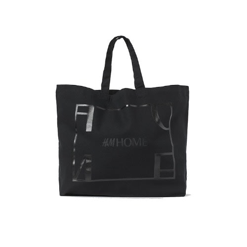 Cotton Canvas Shopper Bag - Black