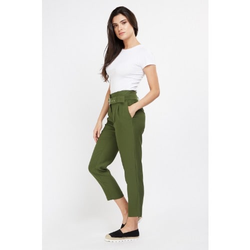 Ladies High Waist Tapered Trouser
