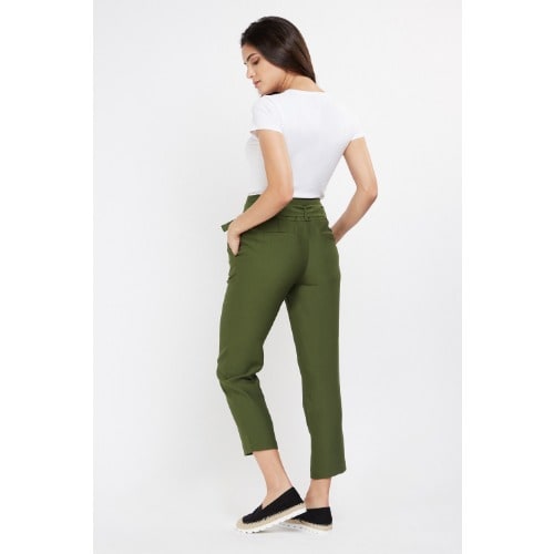 Ladies High Waist Tapered Trouser
