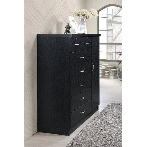 Gentleman's Chest - Black - 7 Drawer