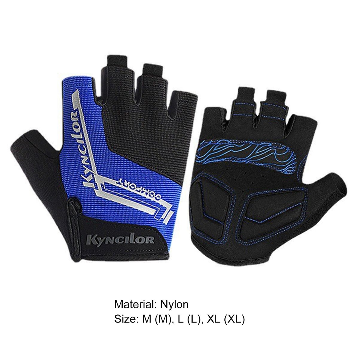 Fingerless Gloves Outdoor Women Wen Unisex Half Blue