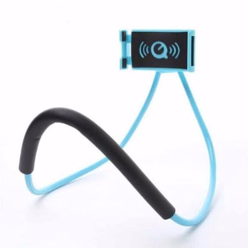 Lazy Phone Holder With Comfortable Neck Clamp - Blue