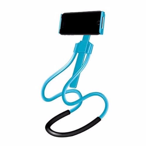 Lazy Phone Holder With Comfortable Neck Clamp - Blue