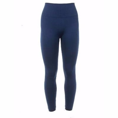 High Waist Thick Leggings - Blue