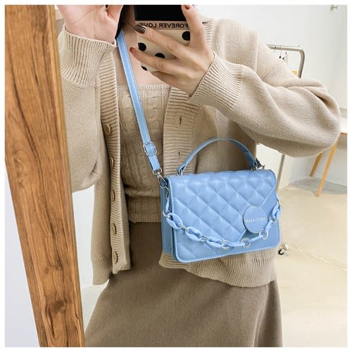 Ladies Handbag - 8X7X13cm  - Blue