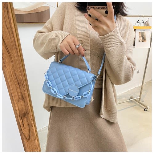 Ladies Handbag - 8X7X13cm  - Blue