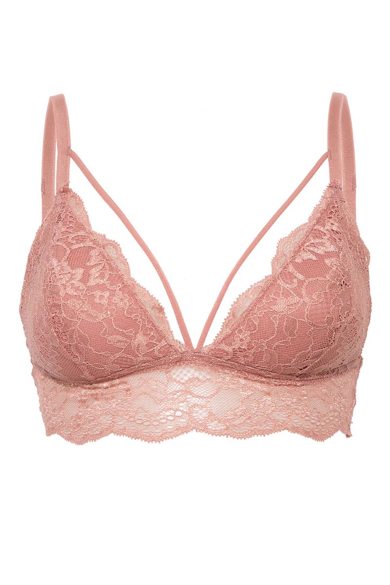 Woman Casual Bralette Underwear Bra - Brown