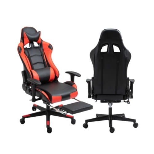 Heavy Duty Office & Game Leather Chair With Foot Rest