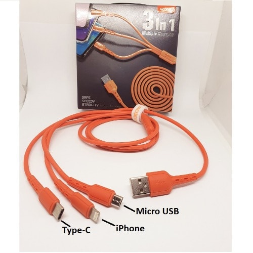 3 In 1 multiple Charging Cable