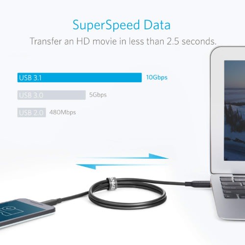 Powerline Ii Usb-c To Usb 3.1 Gen2 Cable (3ft)