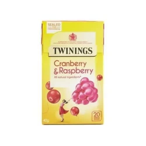 Twinings Cranberry & Raspberry Tea Bags - 20 Tea Bags -2 Packs