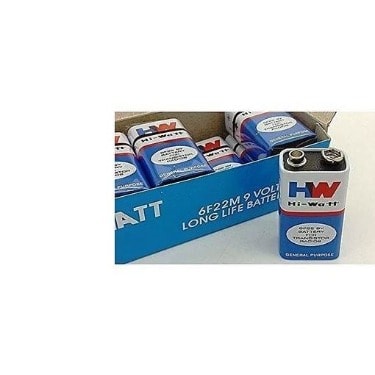 10pcs Hi-watts 9v Battery 6f22m