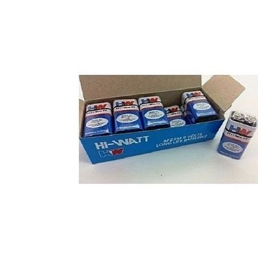 10pcs Hi-watts 9v Battery 6f22m