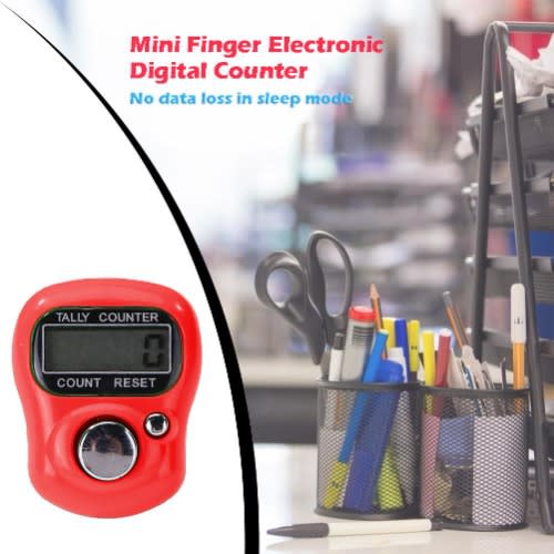 Digital Finger Tally Counter Machine - Red