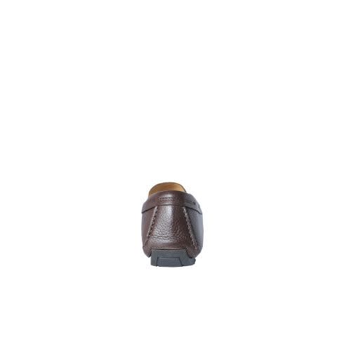 Brown Buffalo Skin Loafers With Accessories