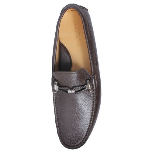 Brown Buffalo Skin Loafers With Accessories