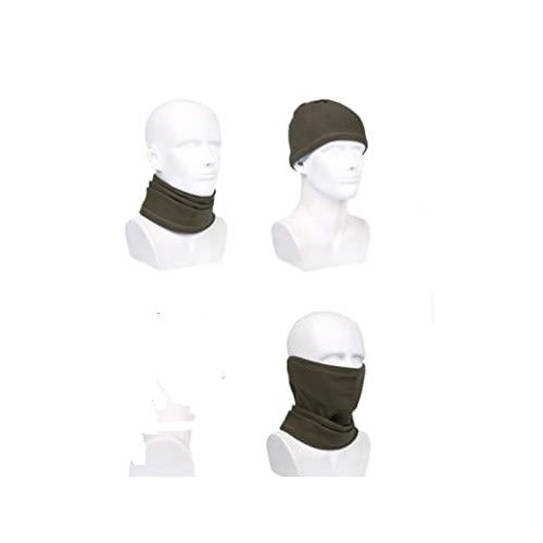 Head Wrap Complete Neck And Face Coverage Reversible Multi-functional-olive/black