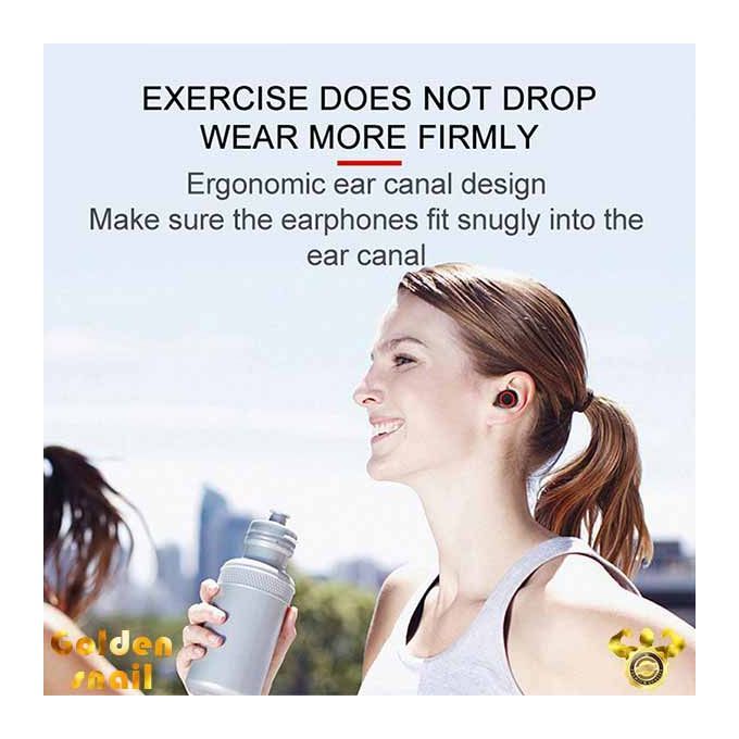 A3 Bluetooth 5.0 Wireless Headsets 9D Stereo Hifi Headphones BLACK Fashion Sports Earphone