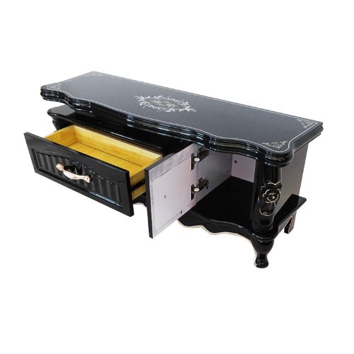 Center Table With Drawer - Black