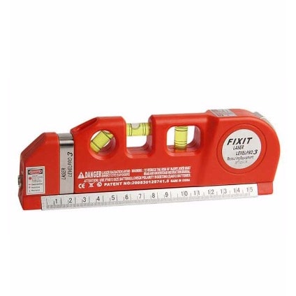 Multipurpose Laser Level Aligner Bubbles Ruler - 8ft Tape