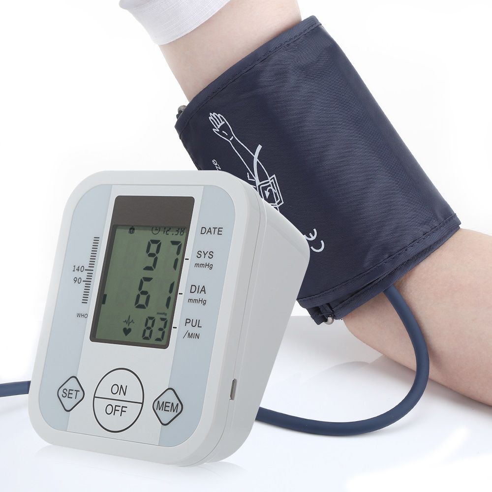 Arm Blood Pressure Monitor Smart Memory Function Heart Beat Rate Pulse Meter Automatic Tonometer BP Sphygmometer Tensiometre