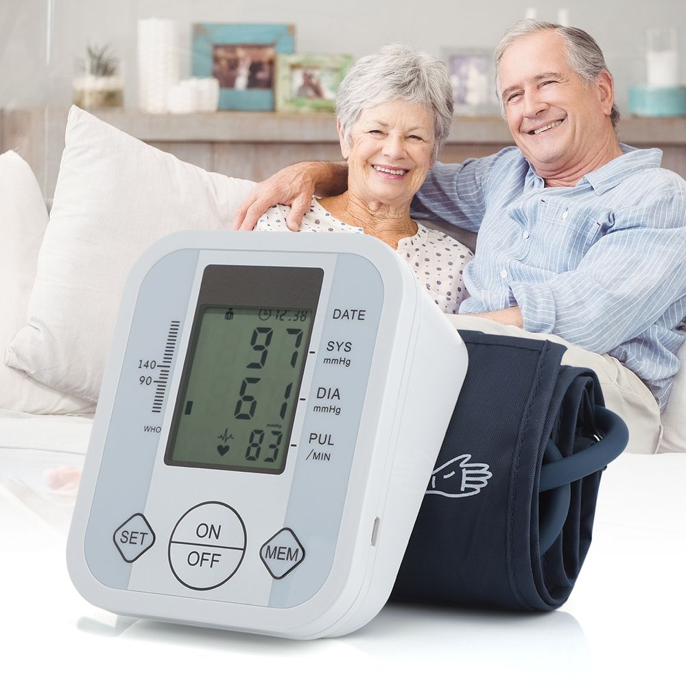 Arm Blood Pressure Monitor Smart Memory Function Heart Beat Rate Pulse Meter Automatic Tonometer BP Sphygmometer Tensiometre