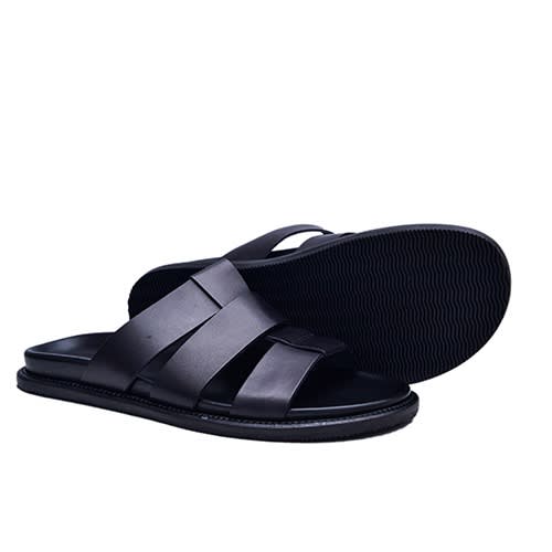 Black Double Sole Slippers