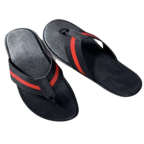 Toe Slippers For Men - Black & Red