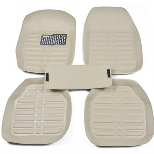 Universal Car Mat - 5 Pieces - For All Suv And Saloon Cars  - Cream