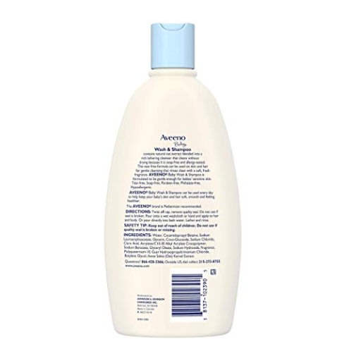 Baby Gentle Wash & Shampoo With Natural Oat Extract, Tear-free &, Lightly Scented, 12 Fl.