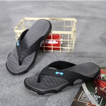 Men Indoor And Outdoor Slippers - Grey And Black