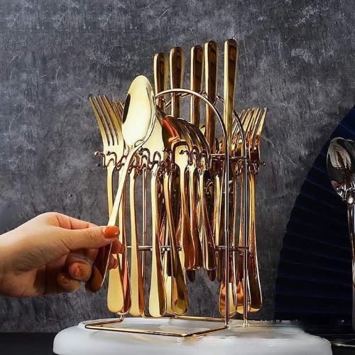 Cutlery Set - 24 Pieces - Gold