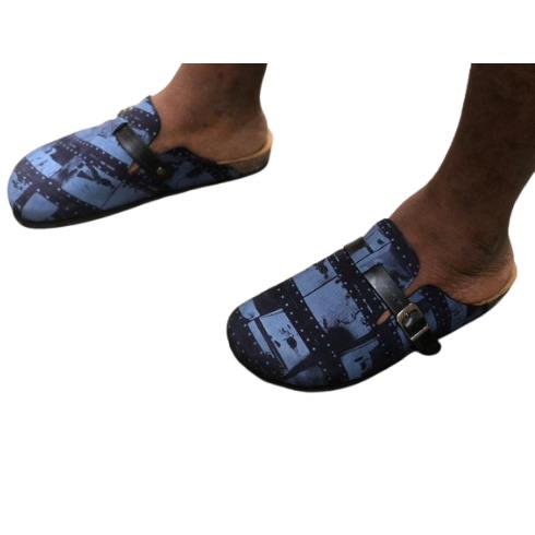 Unisex Custom Blue Patterned Birkenstock Slide