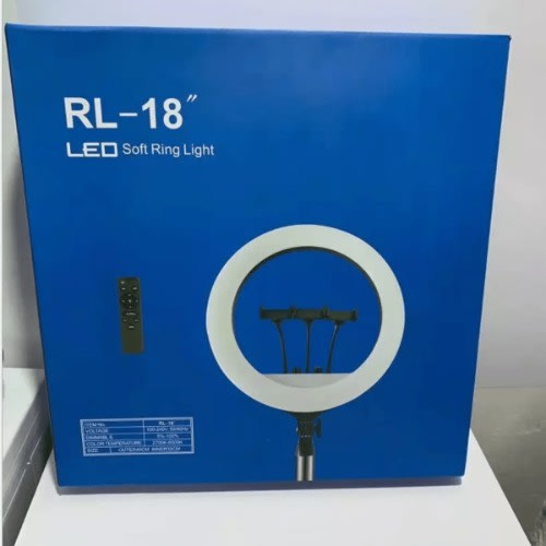 Ring Light With Tripod Stand + 3 Mobile Phone Holders - 18 Inches