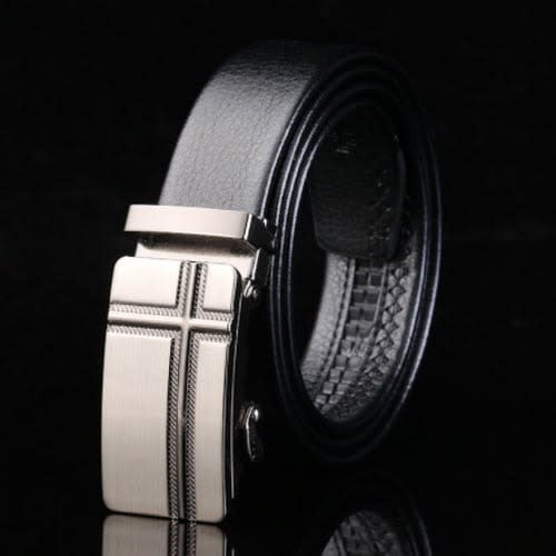 Men's Belt Leather Automatic Buckle Business Belt