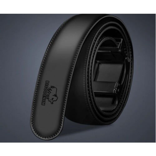 Leather Strap Belt - Black