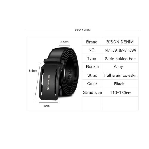 Leather Strap Belt - Black