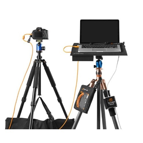 High-visibility Orange Camera Usb Tethering Cable For Canon, Nikon, Fuji, Sony + Stopper