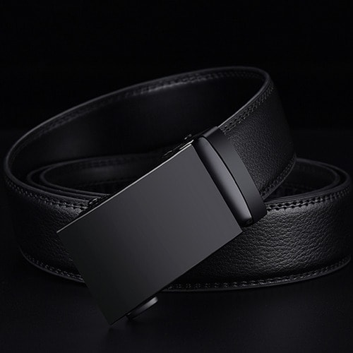 Men's Leather Belt - Black
