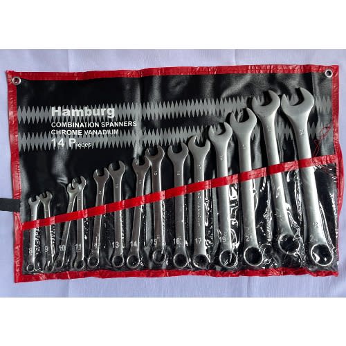 14pcs Chrome Comb Spanner