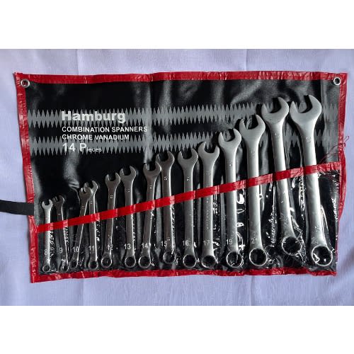 14pcs Chrome Comb Spanner