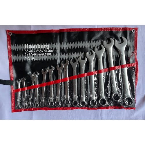 14pcs Chrome Comb Spanner