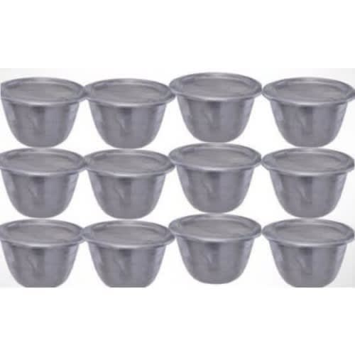 Moi Moi Plate Container Cups With Cover – 12pcs