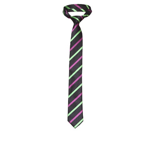 Men's Stripe Tie - Black & Green