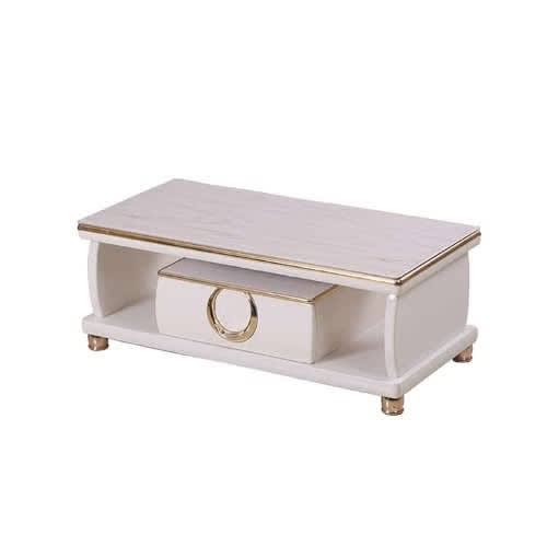 Glass Top Center Table With Drawer