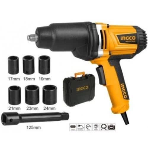 Ingco - Industrial Electric Impact Wrench - 1/2" Drive - 550nm With Case - 1050W