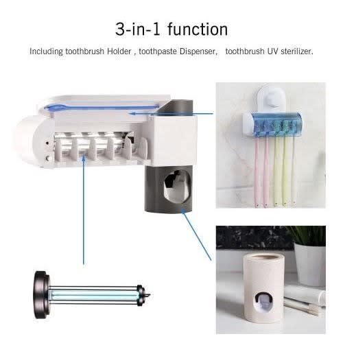 Rechargeable Toothbrush Sterilizer & Toothpaste Dispenser