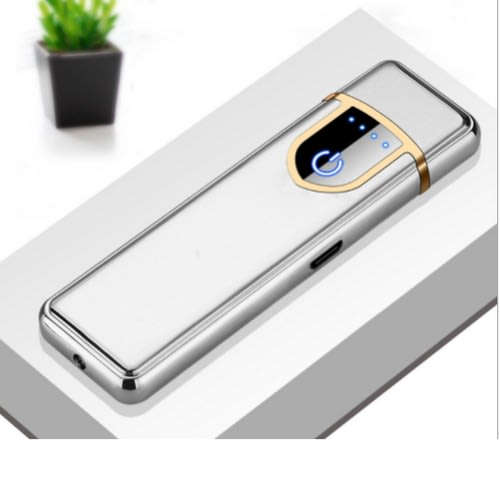 Ultra Slim Usb Cigarette Lighter-Silver