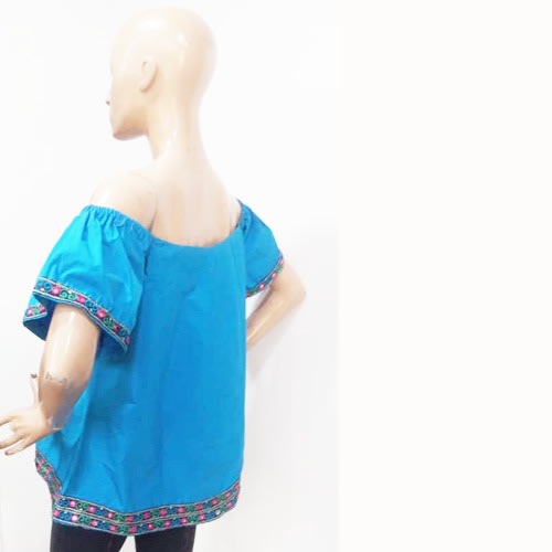 Bibi Embelished Blouse - Blue