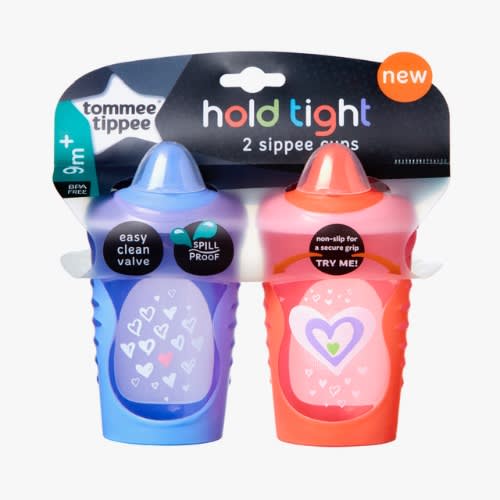 2 - in - 1 Hold Tight Baby Sippy Cup- Pink & Purple